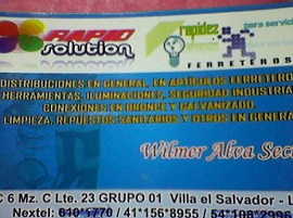 RAPID SOLUTIONS , BASES DE DATOS Y PROCESAMIENTO DE DATOS, VILLA EL SALVADOR, ferreteria en general